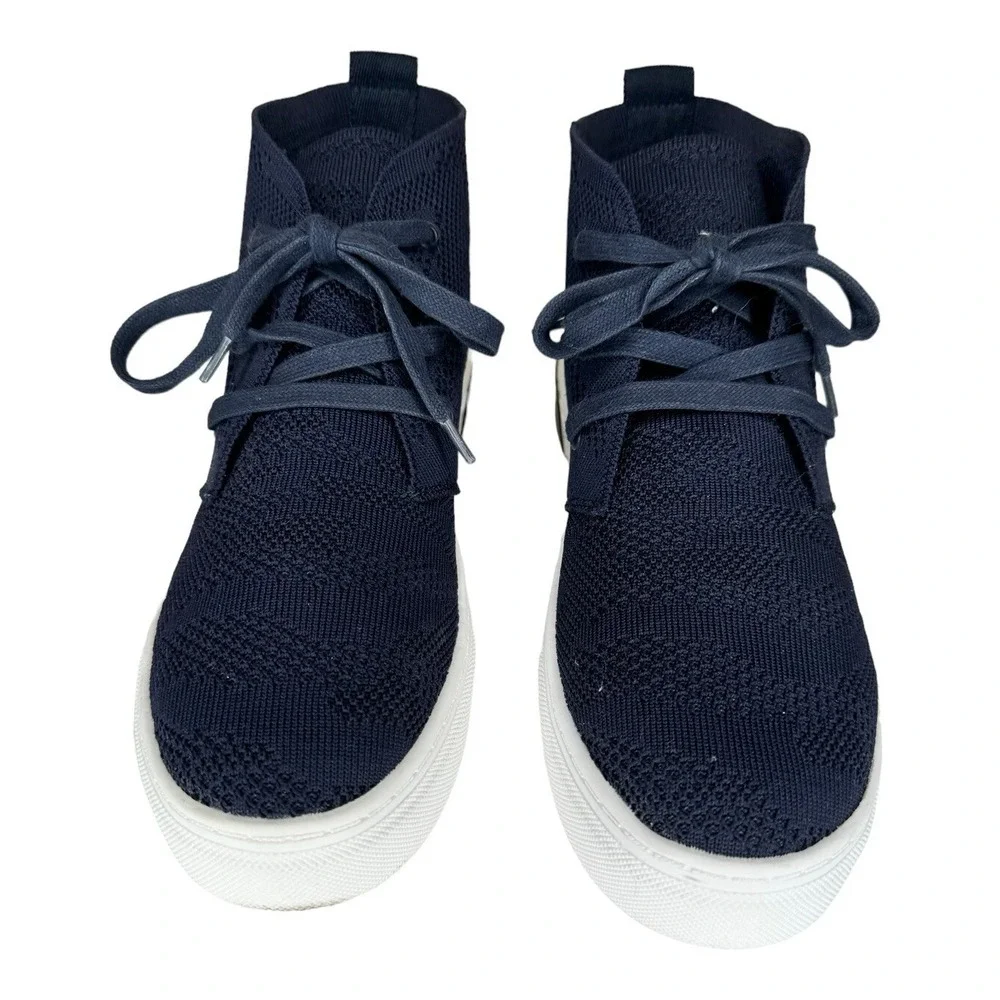 Strauss & Ramm Chukka High Top Knit Sneaker‎ Boots Navy Blue Men's Size 8M